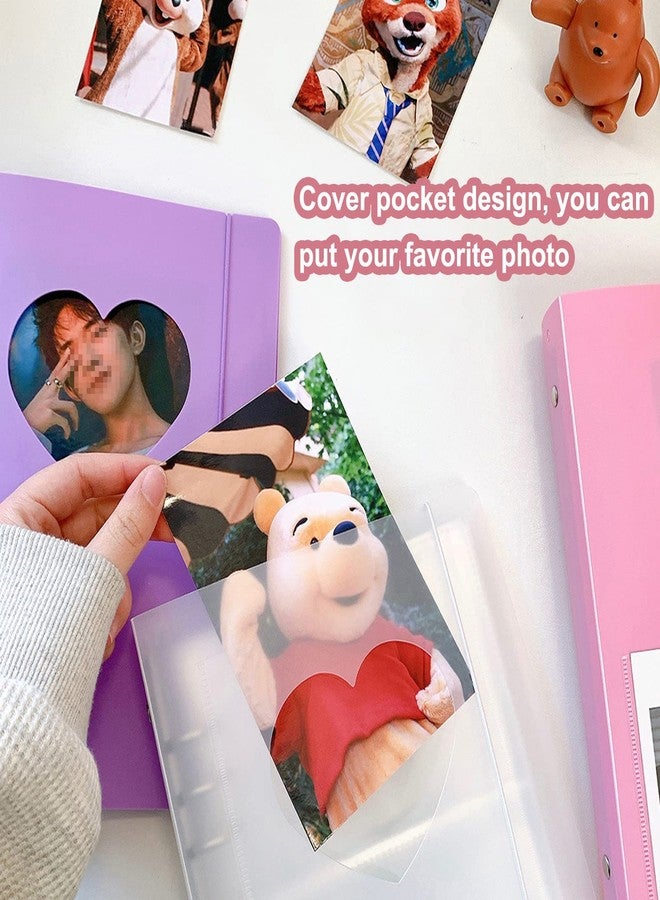 Careflection Photo Album Binder A5 6 Ring Photocard Book Holder Refillable Compatible for Fujifilm Instax Mini Film/Polaroid Film/Kpop, Medium, White - Image 3